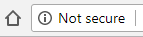Not secure in URL bar