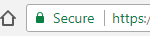 secure in URL bar