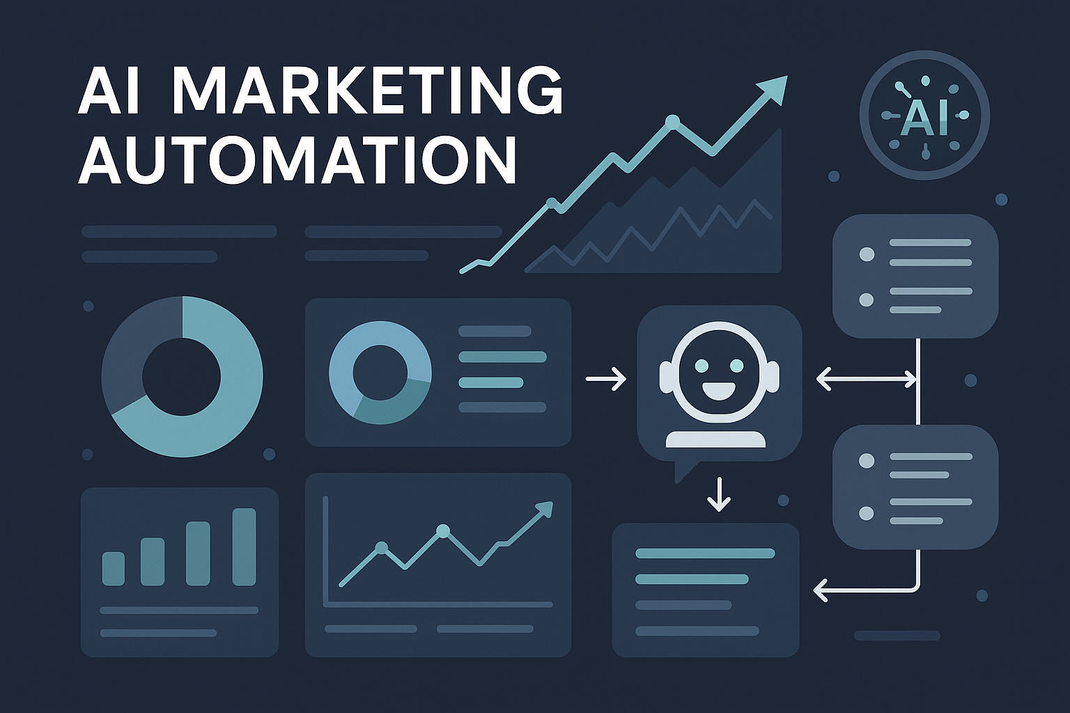 ai marketing autmation benefits_IMAGE AI marketing automation dashboard showing real-time data insights and automation workflows for business growth