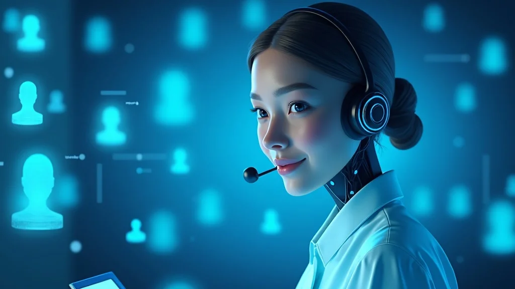 AI phone receptionist for contractors: Photorealistic image of a digital assistant greeting callers, symbolizing innovation and customer-centric speed to lead.