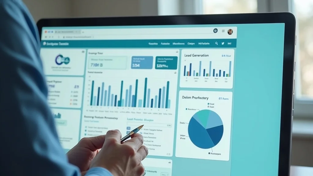 Painting business owner using unified marketing system dashboard for lead generation and bookings