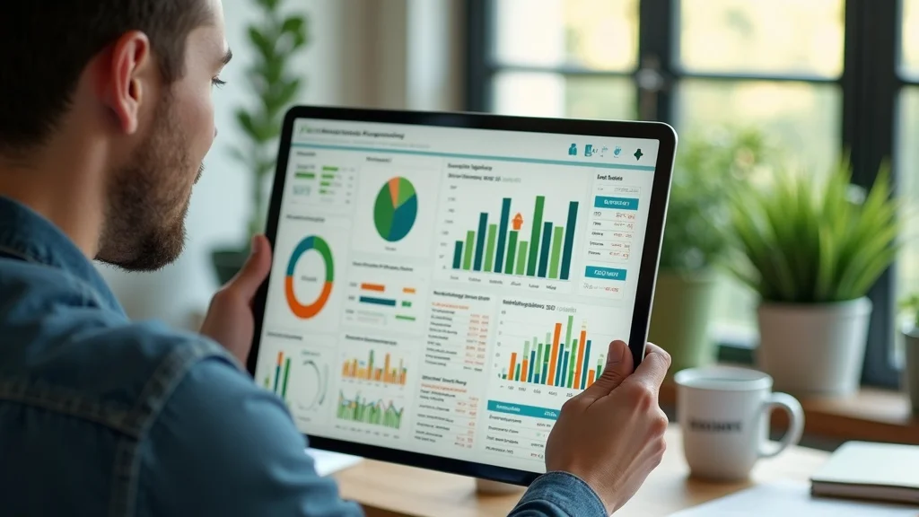 Painting business owner analyzing SEO dashboard for call tracking and conversion rates