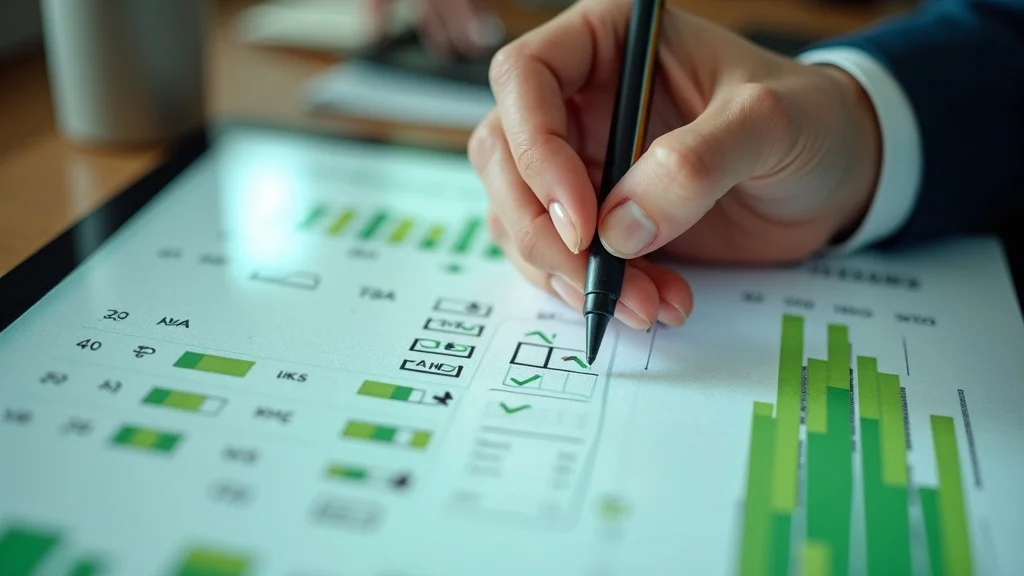 Manager reviewing painting SEO technical audit checklist on digital dashboard