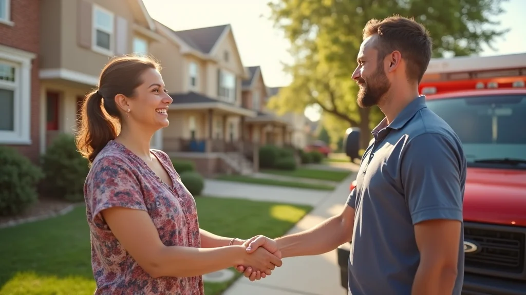 St. Louis homeowner shaking hands with local contractor after booking through Google Business Profile