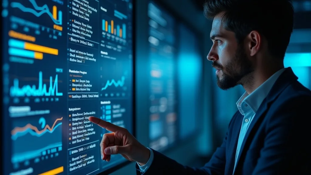 Futuristic AI-powered analytics for SEO optimization in small business marketing