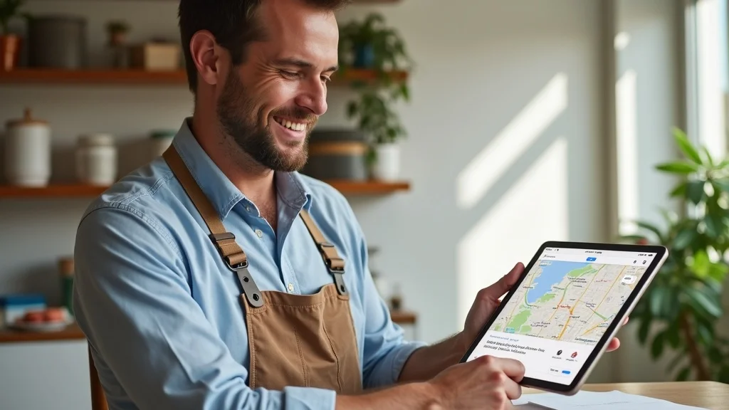 Painting contractor updating Google Business Profile for local SEO technical audit