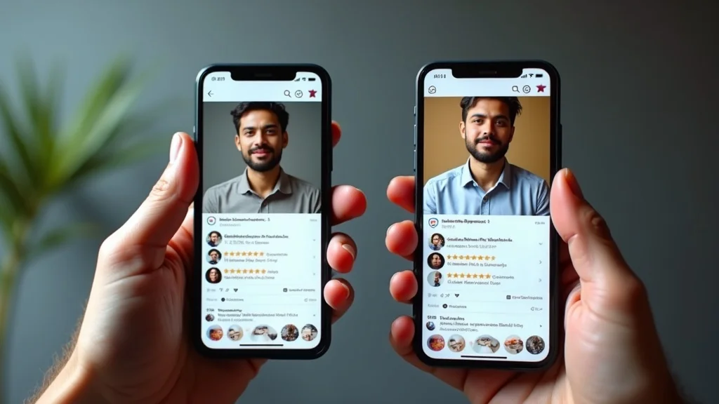 Before and after Google Business Profile Optimization showing improved star rating and fresh business info.