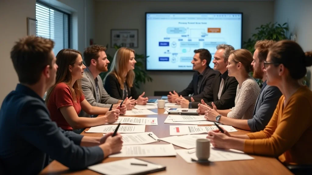 Albuquerque small business team collaborating on storybrand marketing in a local office environment