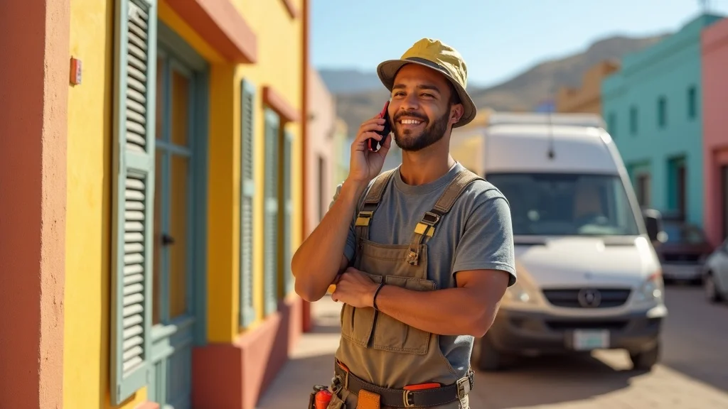 Albuquerque painter SEO audit success - Answering customer call, painted building, local SEO service