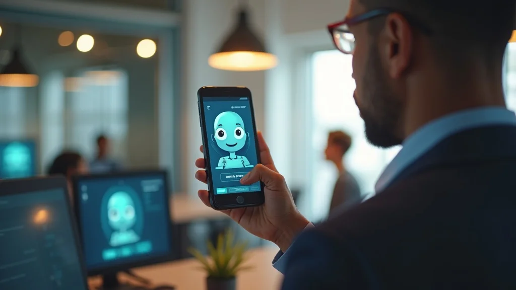 AI chatbot on smartphone accelerating lead generation services for a small business through instant customer engagement.