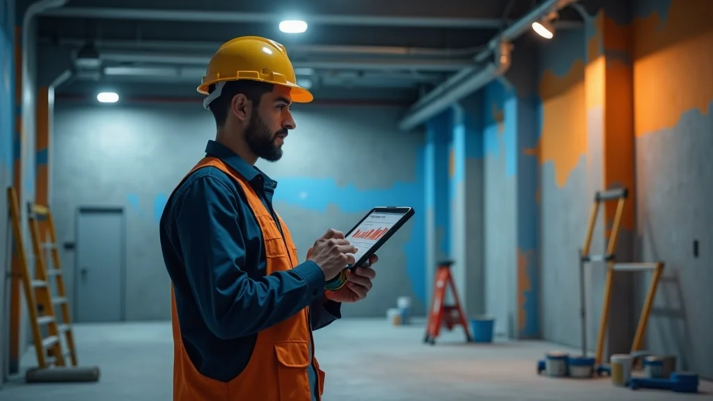 AI-enriched digital lead nurturing system for commercial painting business in St Louis with real-time data on tablet