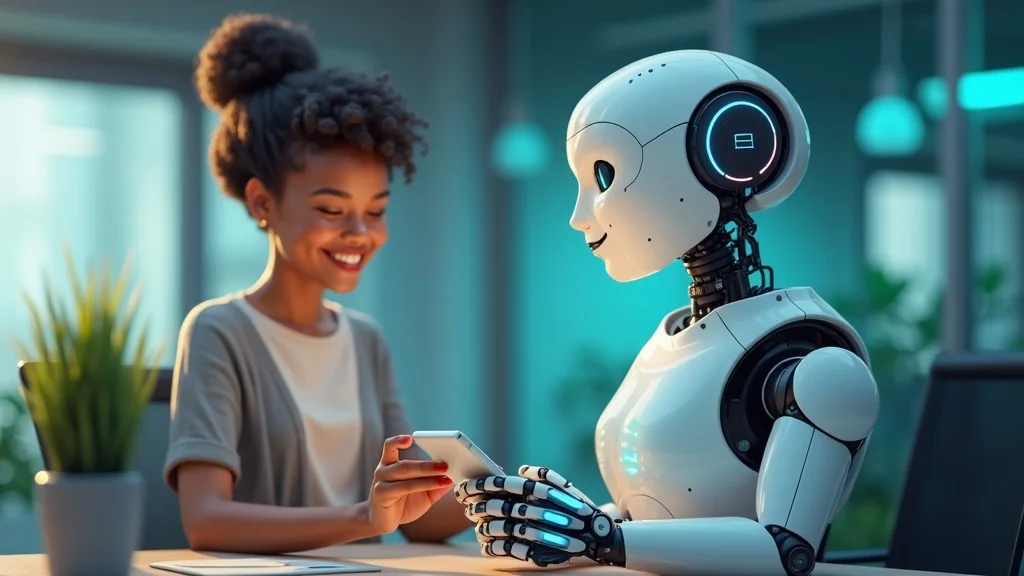 AI virtual assistant chatbot quickly responding to a local business customer on a mobile device, illustrating ai marketing automation in action