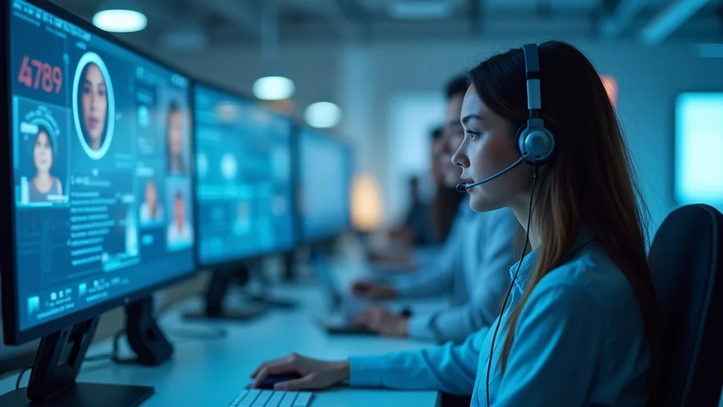 modern call center environment with AI voice response systems
