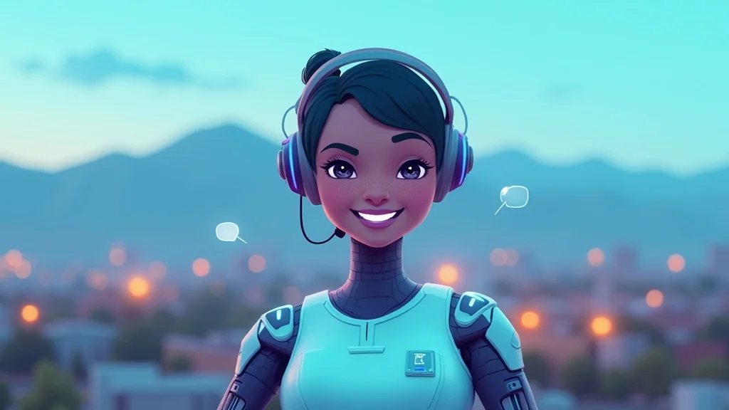 Modern AI chatbot avatar for local Albuquerque businesses, representing customer engagement and support automation