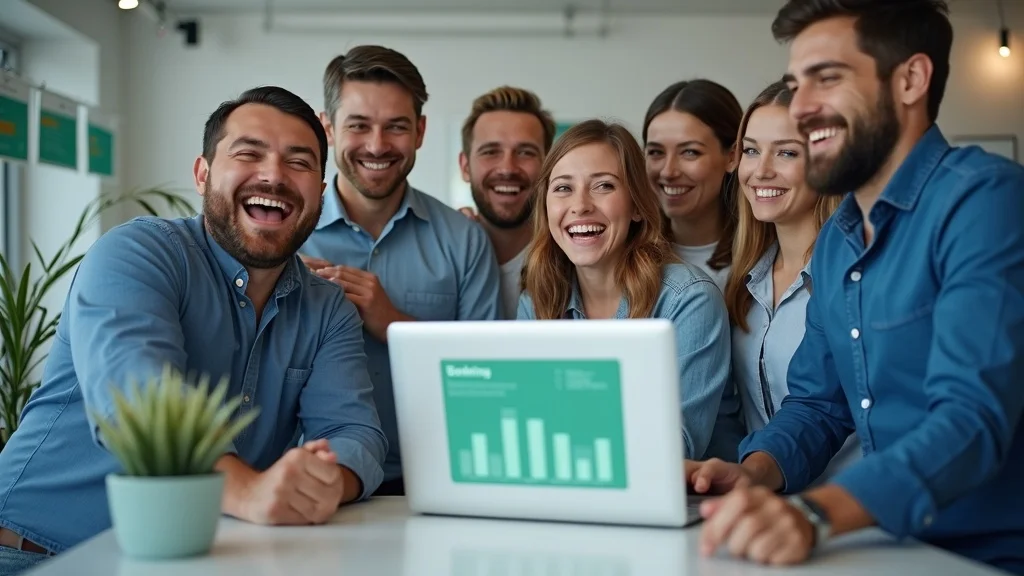 Successful contractor team celebrating booked jobs increase from a proven short-form video marketing system