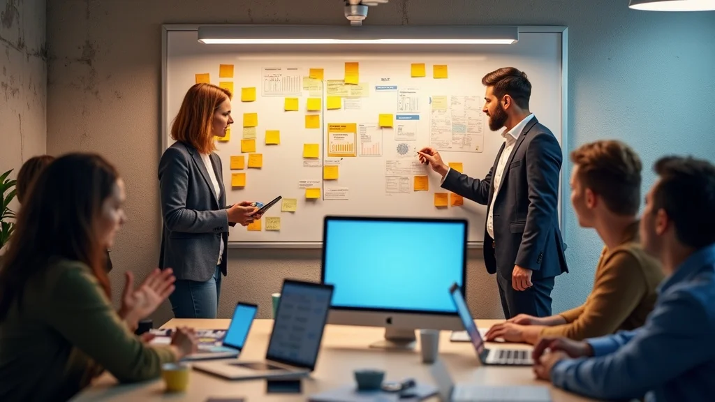 St. Louis marketing team collaborating over customer reactivation campaign in a studio with creative wall charts. Customer Reactivation Campaigns St. Louis