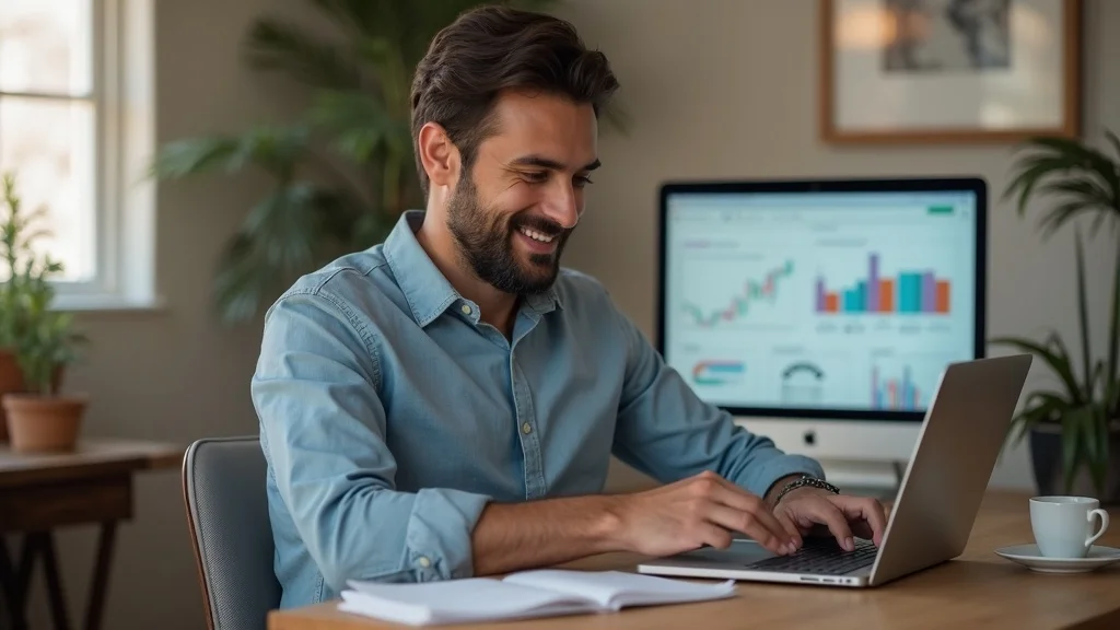 Marketer in Albuquerque reviewing KPI analytics for customer reactivation campaigns