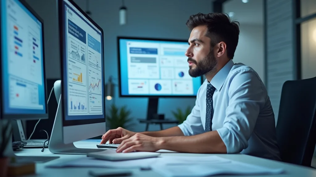 Contractor business owner reviewing customer lists for customer reactivation campaigns