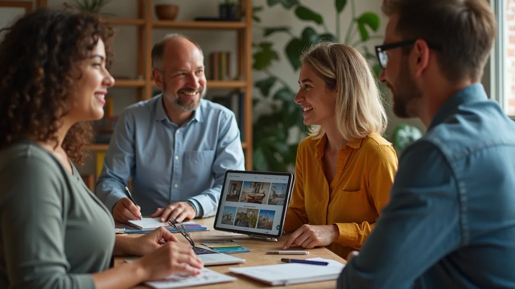 painting contractors discussing content marketing website and blog posts for lead generation