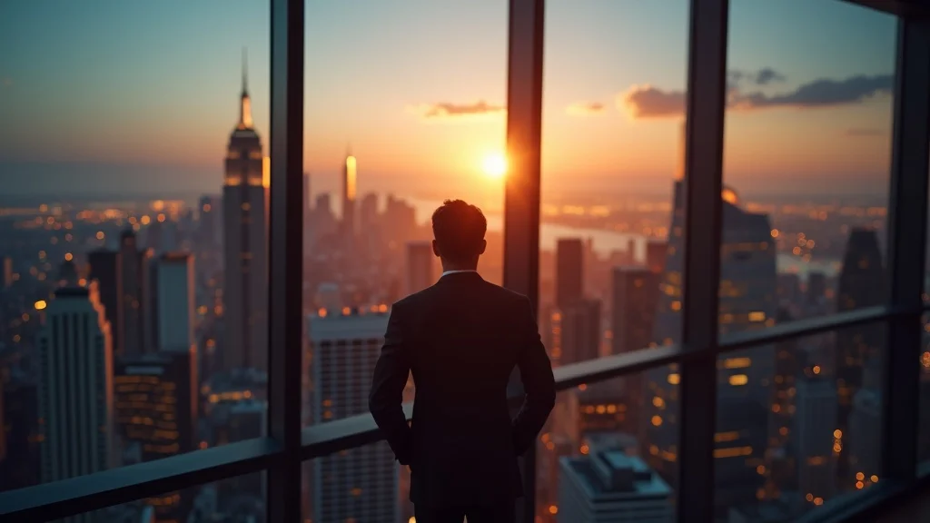 fractional cmo services empowering visionary CEOs for urban business growth as the sun sets behind a panoramic city skyline