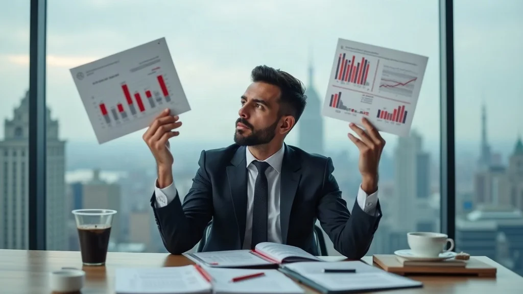 business leader analyzing strategic offer creation failures and successes using marketing campaign data charts