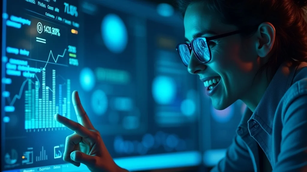 Cutting-edge AI in marketing dashboard with real-time analytics, symbolizing AI-driven success powered by a fractional growth officer