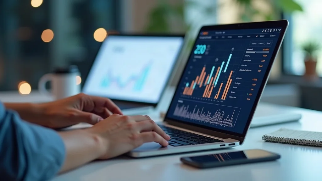 Modern analytics dashboard with AI-powered local SEO visibility reports showing current search positioning